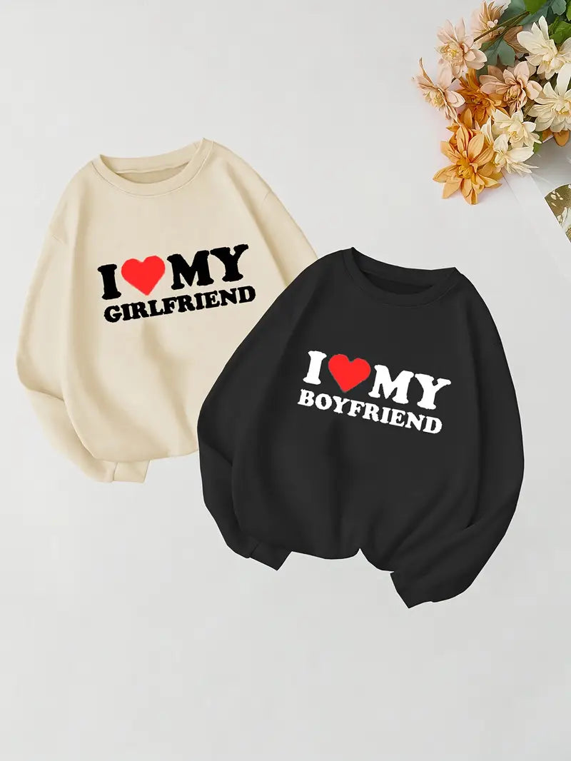 I Love My Gf/Bf Sweatshirts